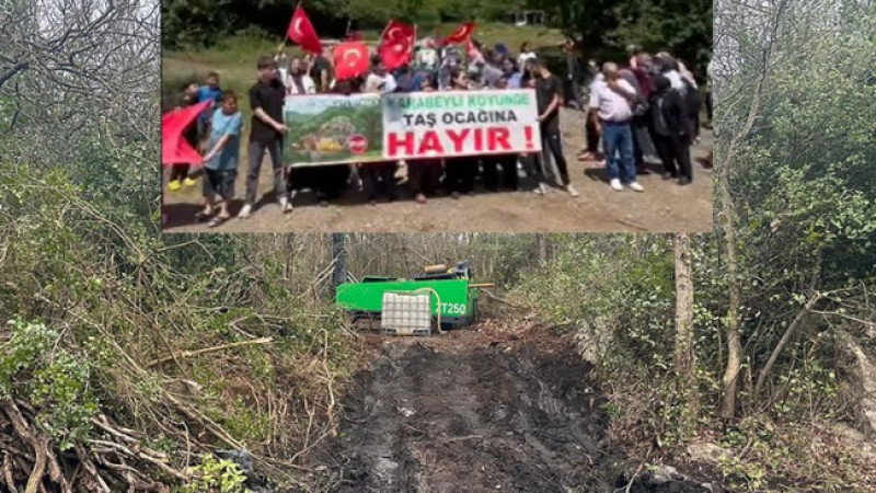 Şile Karabeyli Köyü’nde taş ocağı isyanı
